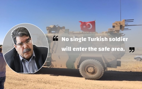 Instead of one Turkish soldier, Turkish armored vehicles are entering Gire Spi