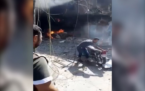 Afrin ... Explosions and shells rock the city