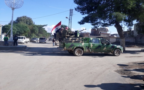 A number of the regime's troops stationed in the city of Derbasiya A number of the regime's troops stationed in the city of Derbasiya