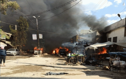 انفجار في عفرين يخلف عشرات القتلى والجرحى انفجار في عفرين يخلف عشرات القتلى والجرحى