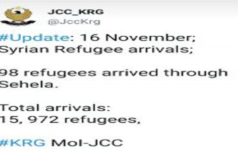 The arrival of 98 Syrian refugees to Kurdistan Region The arrival of 98 Syrian refugees to Kurdistan Region