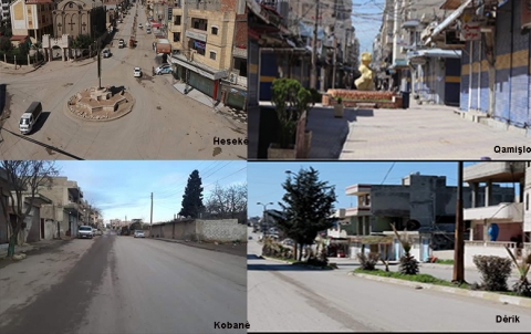 أول أيام حظر التجول في بعض مناطق كوردستان سوريا أول أيام حظر التجول في بعض مناطق كوردستان سوريا