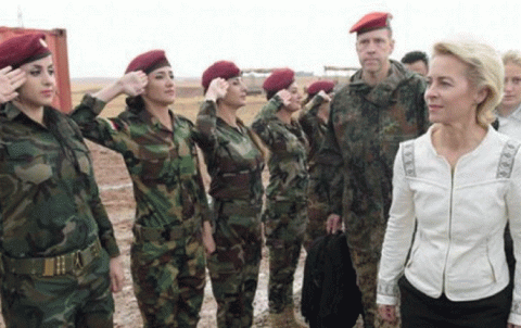 وزيرة الدفاع الألمانية تؤكد على التنسيق بين البيشمركة والقوات الإتحادية في المتنازع عليه