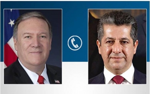 PM Barzani, US Secretary of State Discuss Iranian Strikes PM Barzani, US Secretary of State Discuss Iranian Strikes