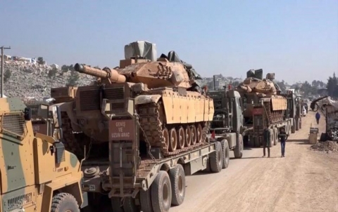 Turkey continues sending large military reinforcement to Syria