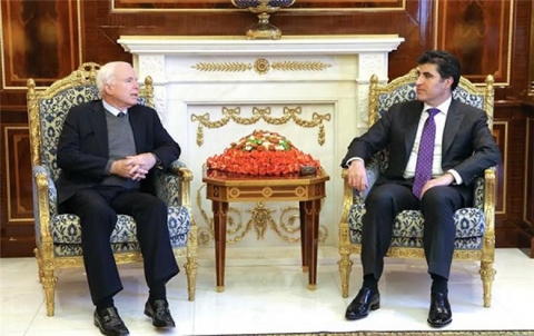 نێچيرڤان بارزاني: كان مككين صديقاً مخلصاً لشعب كوردستان