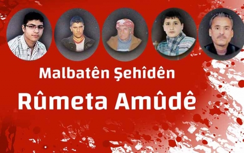 What are the conditions for the families of the martyrs of the Amouda massacre to reconciliation with YPG?
