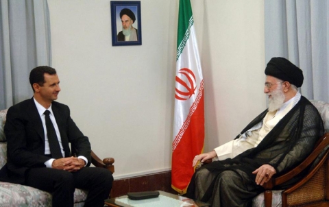 الاسد وخامنئي يؤكدان على التعاون بين ايران وسوريا 