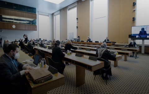 اختتام أعمال اليوم الأول من الاجتماعات الدستورية في قصر الأمم بجنيف