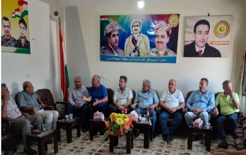 A delegation from the Milli Council of the Syriac sect visits the PDK-S office in Derik