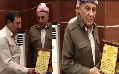 تكريم اثنين من البيشمركة القدامى من قبل منظمة زاخو للحزب الديمقراطي الكوردستاني سوريا 
