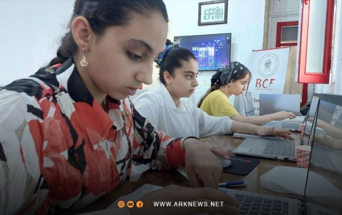عفرين.. بارزاني الخيرية تفتتح دورة لتعليم الكمبيوتر للأطفال