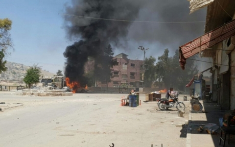 انفجار دراجة مفخخة في عفرين 