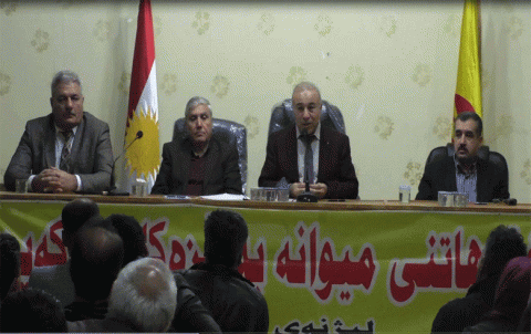 الدكتور عبد الحكيم بشار يقدم محاضرة سياسية لمنظمة كسنزان للـPDK-S