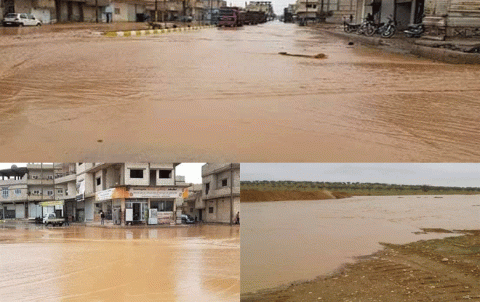 أمطار وسيول جارفة في كوباني 