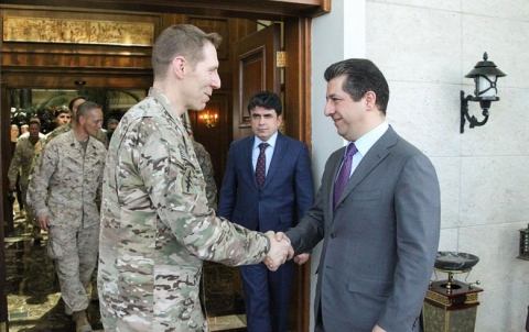 A meeting between Barzani and the general commander of the special operations in Iraq and Syria