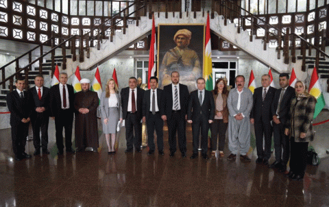 Şanda Desteya Danûstandkara Sûriyê seredana Perelamana Kurdistanê kir Şanda Desteya Danûstandkara Sûriyê seredana Perelamana Kurdistanê kir