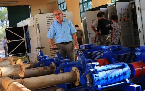 Afrin ... New generators of the water supply station in Rajo town