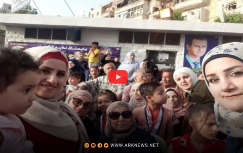 Pro-Assad rallies in the Ashrafiya neighborhood, which is under the control of PYD