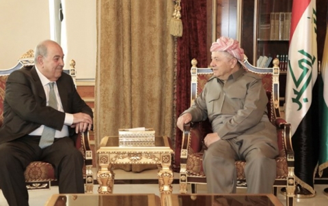 الرئيس بارزاني وعلاوي يتفقان على ثلاث نقاط حول العراق 