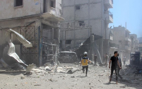 Killing and wounding 40 civilians due to the bombing of the Syrian regime's warplanes