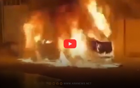 فیدیو... مجهولون يحرقون سيارة أحد محاميي مدينة الدرباسية فیدیو... مجهولون يحرقون سيارة أحد محاميي مدينة الدرباسية