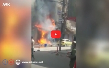 فيديو... ماس كهربائي يتسبب بحرق محل تجاري في قامشلو 