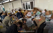 بارزاني الخيرية توزع مواد التنظيف على 500 عائلة لاجئة في مخيم كويلان 