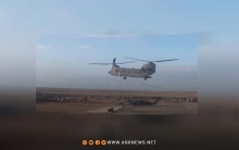 The International Coalition forces bring military reinforcements to the Kharab al-Jir base, south of Rmelan