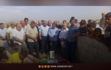 A delegation from the Kurdistan Democratic Party - Syria participates in the burial ceremony of Peshmerga Muhammad Hasso
