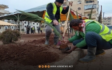 بارزاني الخيرية تحيي الذكرى الثانية لكارثة زلزال عفرين وجنديرس بزراعة 1000 شجرة 