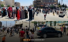 احتجاجا على أزمة المياه.. الأهالي يقطعون الطريق في مدينة قامشلو 