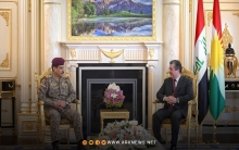 مسرور بارزاني يستقبل وفدا عسكريا اتحاديا 
