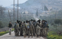 Displaced settlers steal electric wires in the villages of rural Afrin