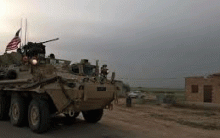 US patrols in Kurdistan Syria near the international border with Turkey
