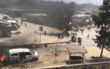 Afrin: Two car bombs exploded and dozens of victims