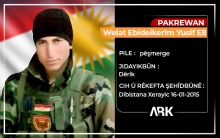 On the eighth anniversary of the martyrdom of the Peshmerga, Walat Abdul Karim Ali