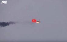 فيديو... لحظة إسقاط مروحية للنظام السوري 