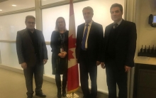 A meeting between a delegation of the ENKS and the representative of Canada for Syria