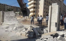 The regime demolishes houses in Aleppo to complete private construction projects for 