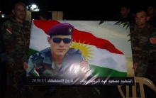 A delegation from the Kawergosik organization of PDK-S visits the home of the family of Peshmerga martyr Masoud Ahmed