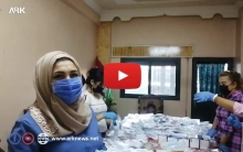حملة من اتحاد نساء كوردستان - سوريا لتوزيع الكمامات على الأهالي