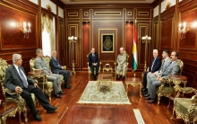President Barzani receives the delegation of the Civil Council of Afrin saving 