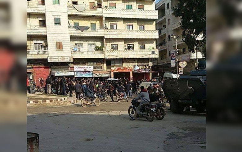 Afrin .. Afrin .. Exit demonstration of Arabs of al-Ghouta demanding the overthrow of Assad’s regime