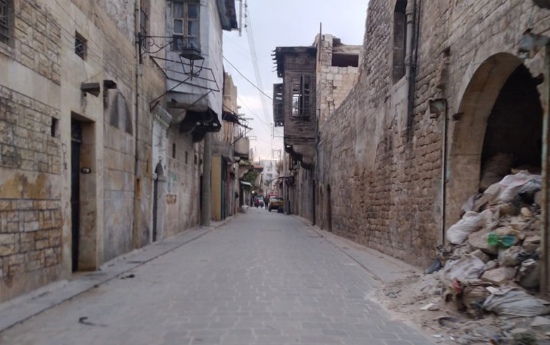Rain threatens dilapidated buildings in Aleppo with the collapse